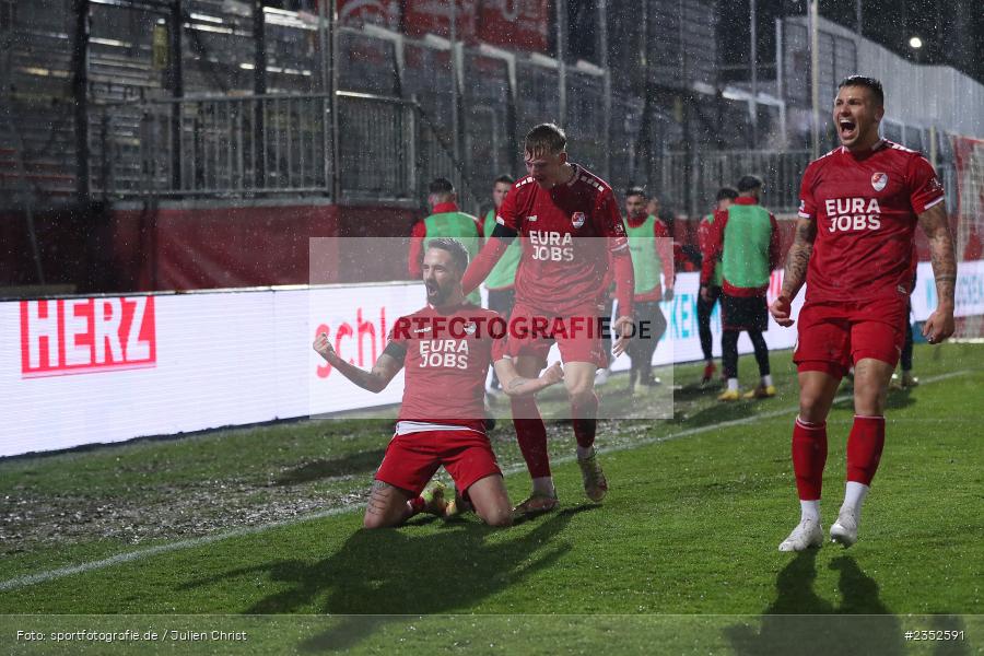 Torjubel, Kevin Hingerl, FLYERALARM Arena, Würzburg, 24.02.2023, sport, action, Fussball, BFV, 25. Spieltag, Regionalliga Bayern, TGM, FWK, Türkgücü München, FC Würzburger Kickers - Bild-ID: 2352591 Torjubel, Kevin Hingerl, FLYERALARM Arena, Würzburg, 24.02.2023, sport, action, Fussball, BFV, 25. Spieltag, Regionalliga Bayern, TGM, FWK, Türkgücü München, FC Würzburger Kickers - Bild-ID: 2352591