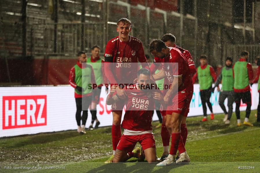 Torjubel, Kevin Hingerl, FLYERALARM Arena, Würzburg, 24.02.2023, sport, action, Fussball, BFV, 25. Spieltag, Regionalliga Bayern, TGM, FWK, Türkgücü München, FC Würzburger Kickers - Bild-ID: 2352594 Torjubel, Kevin Hingerl, FLYERALARM Arena, Würzburg, 24.02.2023, sport, action, Fussball, BFV, 25. Spieltag, Regionalliga Bayern, TGM, FWK, Türkgücü München, FC Würzburger Kickers - Bild-ID: 2352594