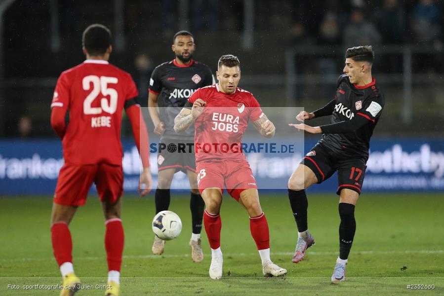 Maximilian Berwein, FLYERALARM Arena, Würzburg, 24.02.2023, sport, action, Fussball, BFV, 25. Spieltag, Regionalliga Bayern, TGM, FWK, Türkgücü München, FC Würzburger Kickers - Bild-ID: 2352660