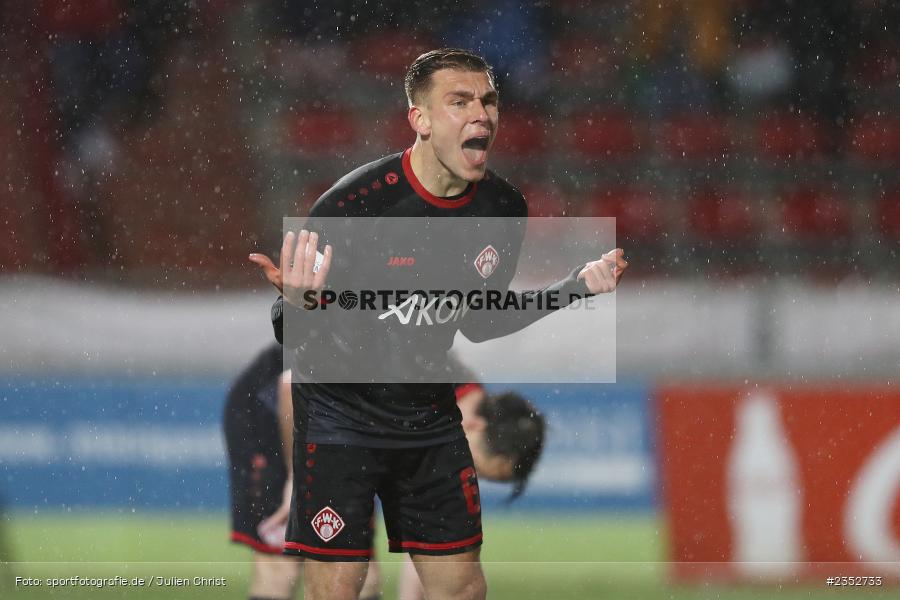 Marius Wegmann, FLYERALARM Arena, Würzburg, 24.02.2023, sport, action, Fussball, BFV, 25. Spieltag, Regionalliga Bayern, TGM, FWK, Türkgücü München, FC Würzburger Kickers - Bild-ID: 2352733