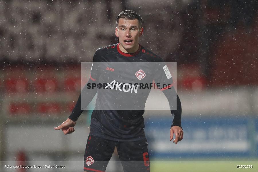 Marius Wegmann, FLYERALARM Arena, Würzburg, 24.02.2023, sport, action, Fussball, BFV, 25. Spieltag, Regionalliga Bayern, TGM, FWK, Türkgücü München, FC Würzburger Kickers - Bild-ID: 2352738