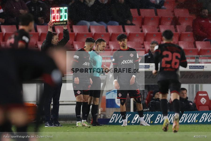 Andre Leipold, FLYERALARM Arena, Würzburg, 24.02.2023, sport, action, Fussball, BFV, 25. Spieltag, Regionalliga Bayern, TGM, FWK, Türkgücü München, FC Würzburger Kickers - Bild-ID: 2352778