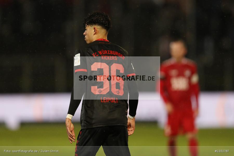 Andre Leipold, FLYERALARM Arena, Würzburg, 24.02.2023, sport, action, Fussball, BFV, 25. Spieltag, Regionalliga Bayern, TGM, FWK, Türkgücü München, FC Würzburger Kickers - Bild-ID: 2352787