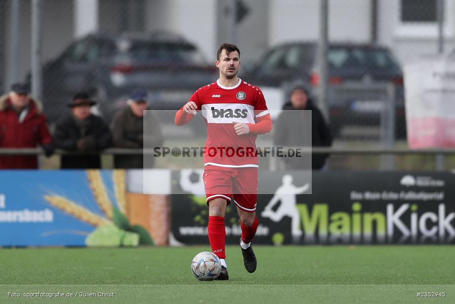 Patrick Geiger, Kunstrasenplatz, Frammersbach, 26.02.2023, sport, action, Fussball, BFV, 25. Spieltag, Landesliga Nordwest, FTS, TUS, FT Schweinfurt, TuS Frammersbach - Bild-ID: 2352945 Patrick Geiger, Kunstrasenplatz, Frammersbach, 26.02.2023, sport, action, Fussball, BFV, 25. Spieltag, Landesliga Nordwest, FTS, TUS, FT Schweinfurt, TuS Frammersbach - Bild-ID: 2352945