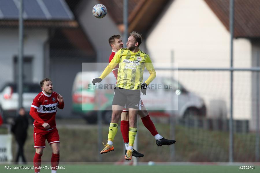 Marco Schiebel, Kunstrasenplatz, Frammersbach, 26.02.2023, sport, action, Fussball, BFV, 25. Spieltag, Landesliga Nordwest, FTS, TUS, FT Schweinfurt, TuS Frammersbach - Bild-ID: 2352961 Marco Schiebel, Kunstrasenplatz, Frammersbach, 26.02.2023, sport, action, Fussball, BFV, 25. Spieltag, Landesliga Nordwest, FTS, TUS, FT Schweinfurt, TuS Frammersbach - Bild-ID: 2352961