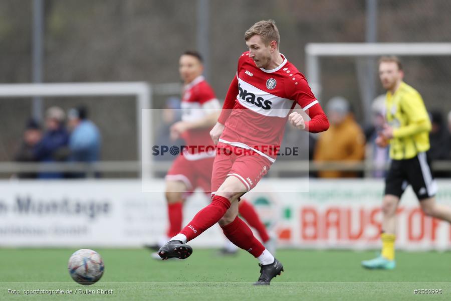 Marco Schiebel, Kunstrasenplatz, Frammersbach, 26.02.2023, sport, action, Fussball, BFV, 25. Spieltag, Landesliga Nordwest, FTS, TUS, FT Schweinfurt, TuS Frammersbach - Bild-ID: 2352995 Marco Schiebel, Kunstrasenplatz, Frammersbach, 26.02.2023, sport, action, Fussball, BFV, 25. Spieltag, Landesliga Nordwest, FTS, TUS, FT Schweinfurt, TuS Frammersbach - Bild-ID: 2352995