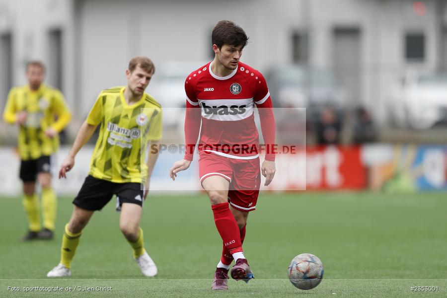 Hannes Weber, Kunstrasenplatz, Frammersbach, 26.02.2023, sport, action, Fussball, BFV, 25. Spieltag, Landesliga Nordwest, FTS, TUS, FT Schweinfurt, TuS Frammersbach - Bild-ID: 2353001 Hannes Weber, Kunstrasenplatz, Frammersbach, 26.02.2023, sport, action, Fussball, BFV, 25. Spieltag, Landesliga Nordwest, FTS, TUS, FT Schweinfurt, TuS Frammersbach - Bild-ID: 2353001