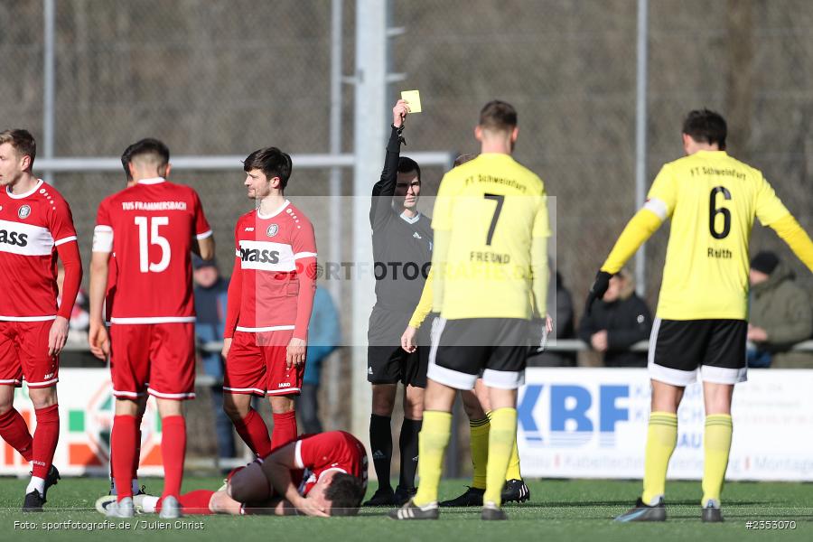 Marcel Krauß, Kunstrasenplatz, Frammersbach, 26.02.2023, sport, action, Fussball, BFV, 25. Spieltag, Landesliga Nordwest, FTS, TUS, FT Schweinfurt, TuS Frammersbach - Bild-ID: 2353070 Marcel Krauß, Kunstrasenplatz, Frammersbach, 26.02.2023, sport, action, Fussball, BFV, 25. Spieltag, Landesliga Nordwest, FTS, TUS, FT Schweinfurt, TuS Frammersbach - Bild-ID: 2353070