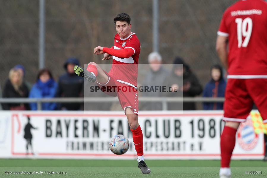 Josua Muthig, Kunstrasenplatz, Frammersbach, 26.02.2023, sport, action, Fussball, BFV, 25. Spieltag, Landesliga Nordwest, FTS, TUS, FT Schweinfurt, TuS Frammersbach - Bild-ID: 2353081 Josua Muthig, Kunstrasenplatz, Frammersbach, 26.02.2023, sport, action, Fussball, BFV, 25. Spieltag, Landesliga Nordwest, FTS, TUS, FT Schweinfurt, TuS Frammersbach - Bild-ID: 2353081