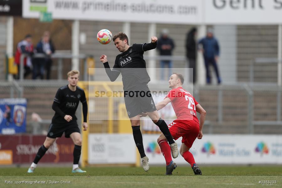 Luca Dähn, Stadion am Schönbusch, Aschaffenburg, 04.03.2023, sport, action, Fussball, BFV, 26. Spieltag, Regionalliga Bayern, TSV, SVA, TSV Aubstadt, SV Viktoria Aschaffenburg - Bild-ID: 2353233 Luca Dähn, Stadion am Schönbusch, Aschaffenburg, 04.03.2023, sport, action, Fussball, BFV, 26. Spieltag, Regionalliga Bayern, TSV, SVA, TSV Aubstadt, SV Viktoria Aschaffenburg - Bild-ID: 2353233