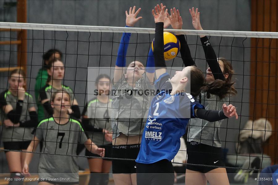 Main-Spessart-Halle, Marktheidenfeld, 05.03.2023, sport, action, DJK Karbach, BVV, Volleyball, Nordbayerische Meisterschaft U16 - Bild-ID: 2353403 Main-Spessart-Halle, Marktheidenfeld, 05.03.2023, sport, action, DJK Karbach, BVV, Volleyball, Nordbayerische Meisterschaft U16 - Bild-ID: 2353403