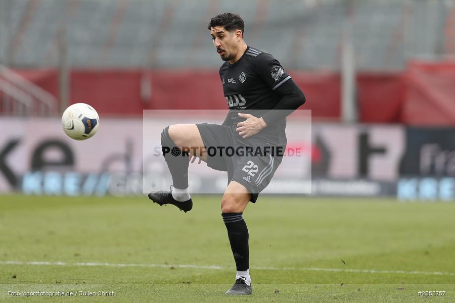 Hamza Boutakhrit, AKON Arena, Würzburg, 11.03.2023, sport, action, BFV, Fussball, 27. Spieltag, Regionalliga Bayern, SVA, FWK, SV Viktoria Aschaffenburg, FC Würzburger Kickers - Bild-ID: 2353757