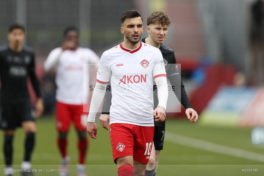 Dardan Karimani, AKON Arena, Würzburg, 11.03.2023, sport, action, BFV, Fussball, 27. Spieltag, Regionalliga Bayern, SVA, FWK, SV Viktoria Aschaffenburg, FC Würzburger Kickers - Bild-ID: 2353785