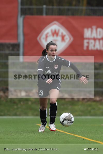 Julia Forster, Sportpark Heuchelhof, Würzburg, 12.03.2023, sport, action, Fussball, BFV, Oberliga Baden-Württemberg, Bayernliga, VFB, FWK, VfB Stuttgart, FC Würzburger Kickers - Bild-ID: 2354120 Julia Forster, Sportpark Heuchelhof, Würzburg, 12.03.2023, sport, action, Fussball, BFV, Oberliga Baden-Württemberg, Bayernliga, VFB, FWK, VfB Stuttgart, FC Würzburger Kickers - Bild-ID: 2354120