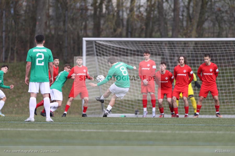 Elias Wehner, Sachs-Stadion, Schweinfurt, 19.03.2023, sport, action, Fussball, BFV, 19. Spieltag, Derby, Bayernliga U19, FWK, FC05, FC Würzburger Kickers, FC Schweinfurt 05 - Bild-ID: 2354846