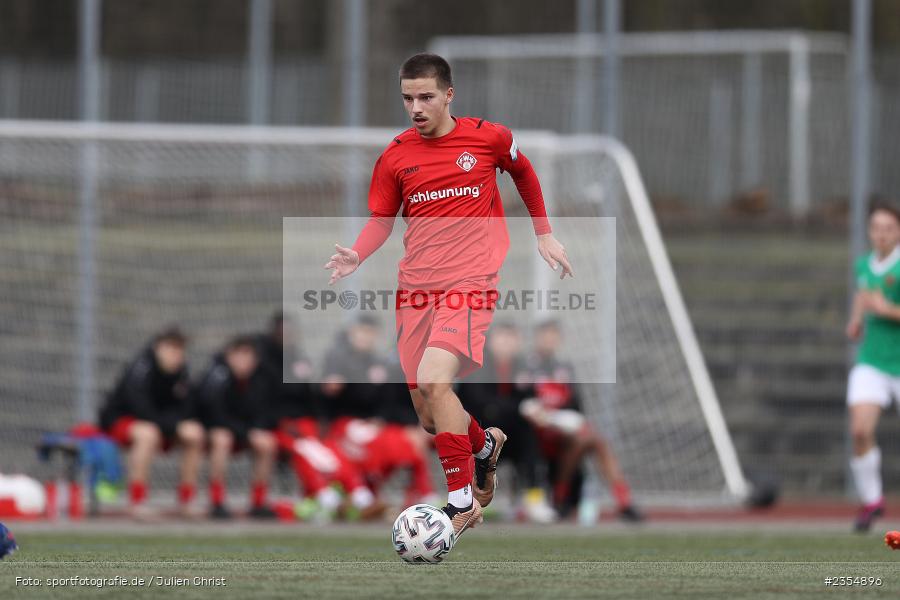 Lennard Schneider, Sachs-Stadion, Schweinfurt, 19.03.2023, sport, action, Fussball, BFV, 19. Spieltag, Derby, Bayernliga U19, FWK, FC05, FC Würzburger Kickers, FC Schweinfurt 05 - Bild-ID: 2354896 Lennard Schneider, Sachs-Stadion, Schweinfurt, 19.03.2023, sport, action, Fussball, BFV, 19. Spieltag, Derby, Bayernliga U19, FWK, FC05, FC Würzburger Kickers, FC Schweinfurt 05 - Bild-ID: 2354896