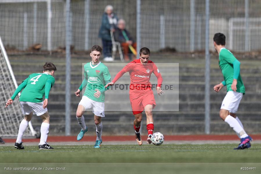 Lennard Schneider, Sachs-Stadion, Schweinfurt, 19.03.2023, sport, action, Fussball, BFV, 19. Spieltag, Derby, Bayernliga U19, FWK, FC05, FC Würzburger Kickers, FC Schweinfurt 05 - Bild-ID: 2354911