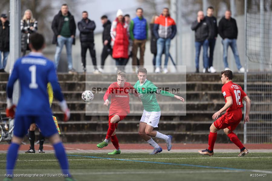 Luca Breunig, Sachs-Stadion, Schweinfurt, 19.03.2023, sport, action, Fussball, BFV, 19. Spieltag, Derby, Bayernliga U19, FWK, FC05, FC Würzburger Kickers, FC Schweinfurt 05 - Bild-ID: 2354921 Luca Breunig, Sachs-Stadion, Schweinfurt, 19.03.2023, sport, action, Fussball, BFV, 19. Spieltag, Derby, Bayernliga U19, FWK, FC05, FC Würzburger Kickers, FC Schweinfurt 05 - Bild-ID: 2354921
