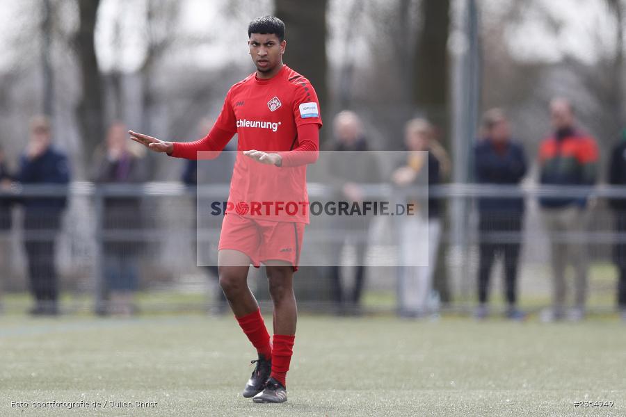 Geremi Perera, Sachs-Stadion, Schweinfurt, 19.03.2023, sport, action, Fussball, BFV, 19. Spieltag, Derby, Bayernliga U19, FWK, FC05, FC Würzburger Kickers, FC Schweinfurt 05 - Bild-ID: 2354949 Geremi Perera, Sachs-Stadion, Schweinfurt, 19.03.2023, sport, action, Fussball, BFV, 19. Spieltag, Derby, Bayernliga U19, FWK, FC05, FC Würzburger Kickers, FC Schweinfurt 05 - Bild-ID: 2354949
