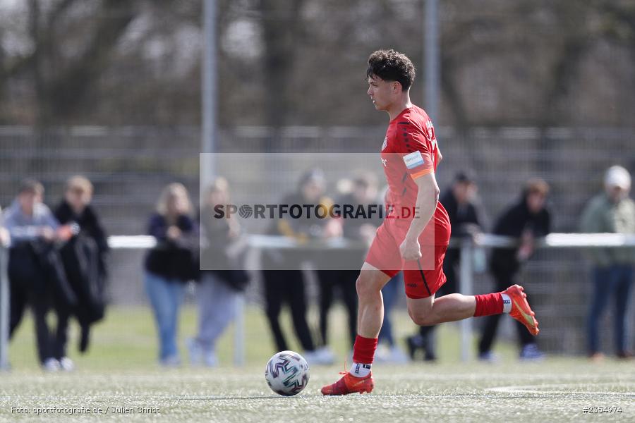 Marcel Fischer, Sachs-Stadion, Schweinfurt, 19.03.2023, sport, action, Fussball, BFV, 19. Spieltag, Derby, Bayernliga U19, FWK, FC05, FC Würzburger Kickers, FC Schweinfurt 05 - Bild-ID: 2354974