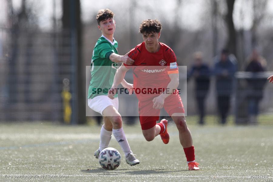 Marcel Fischer, Sachs-Stadion, Schweinfurt, 19.03.2023, sport, action, Fussball, BFV, 19. Spieltag, Derby, Bayernliga U19, FWK, FC05, FC Würzburger Kickers, FC Schweinfurt 05 - Bild-ID: 2354986