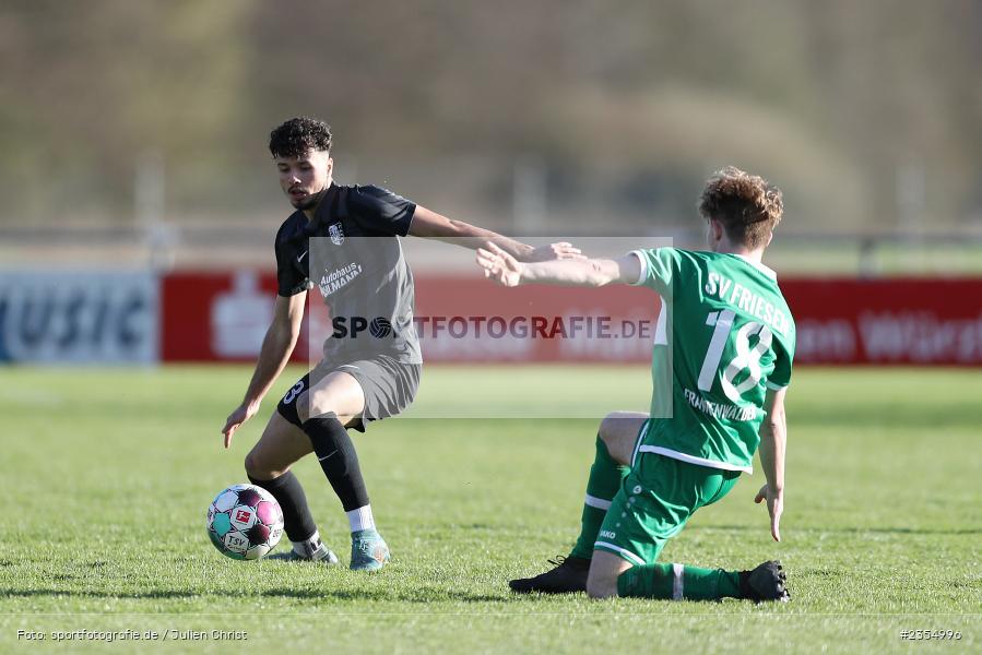 Fabio Tudor, Sportgelände, Karlburg, 25.03.2023, sport, action, Fussball, BFV, 29. Spieltag, Landesliga Nordwest, SV Friesen, TSV Karlburg - Bild-ID: 2354996