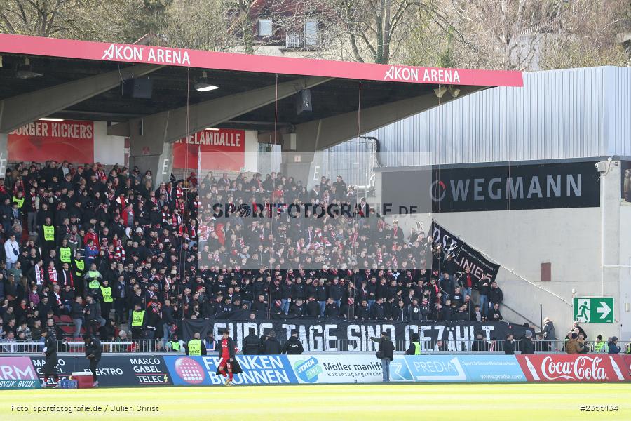 Fans, AKON Arena, Würzburg, 25.03.2023, sport, action, Fussball, BFV, 29. Spieltag, Derby, Regionalliga Bayern, FWK, FC05, 1. FC Schweinfurt, FC Würzburger Kickers - Bild-ID: 2355134