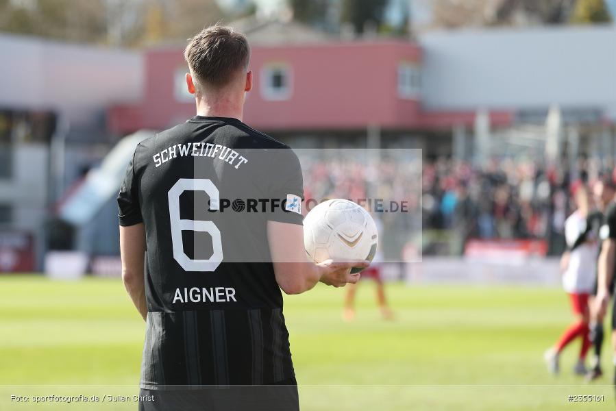 Lukas Aigner, AKON Arena, Würzburg, 25.03.2023, sport, action, Fussball, BFV, 29. Spieltag, Derby, Regionalliga Bayern, FWK, FC05, 1. FC Schweinfurt, FC Würzburger Kickers - Bild-ID: 2355161