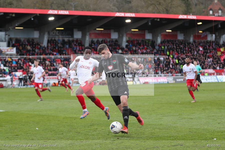 Jacob Engel, AKON Arena, Würzburg, 25.03.2023, sport, action, Fussball, BFV, 29. Spieltag, Derby, Regionalliga Bayern, FWK, FC05, 1. FC Schweinfurt, FC Würzburger Kickers - Bild-ID: 2355192