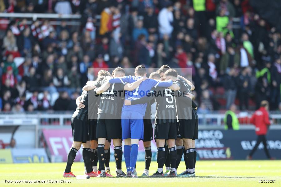 Mannschaftskreis, AKON Arena, Würzburg, 25.03.2023, sport, action, Fussball, BFV, 29. Spieltag, Derby, Regionalliga Bayern, FWK, FC05, 1. FC Schweinfurt, FC Würzburger Kickers - Bild-ID: 2355281