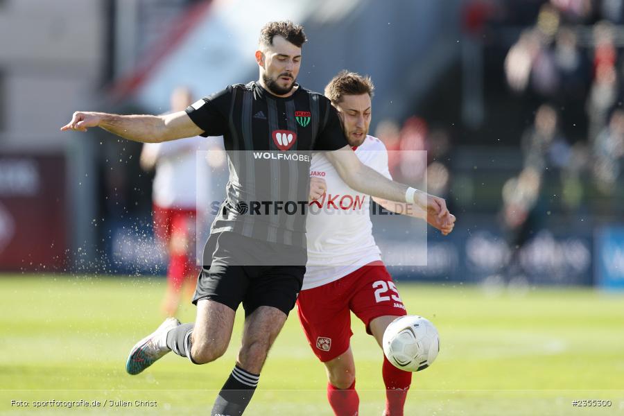 Lucas Zeller, AKON Arena, Würzburg, 25.03.2023, sport, action, Fussball, BFV, 29. Spieltag, Derby, Regionalliga Bayern, FWK, FC05, 1. FC Schweinfurt, FC Würzburger Kickers - Bild-ID: 2355300