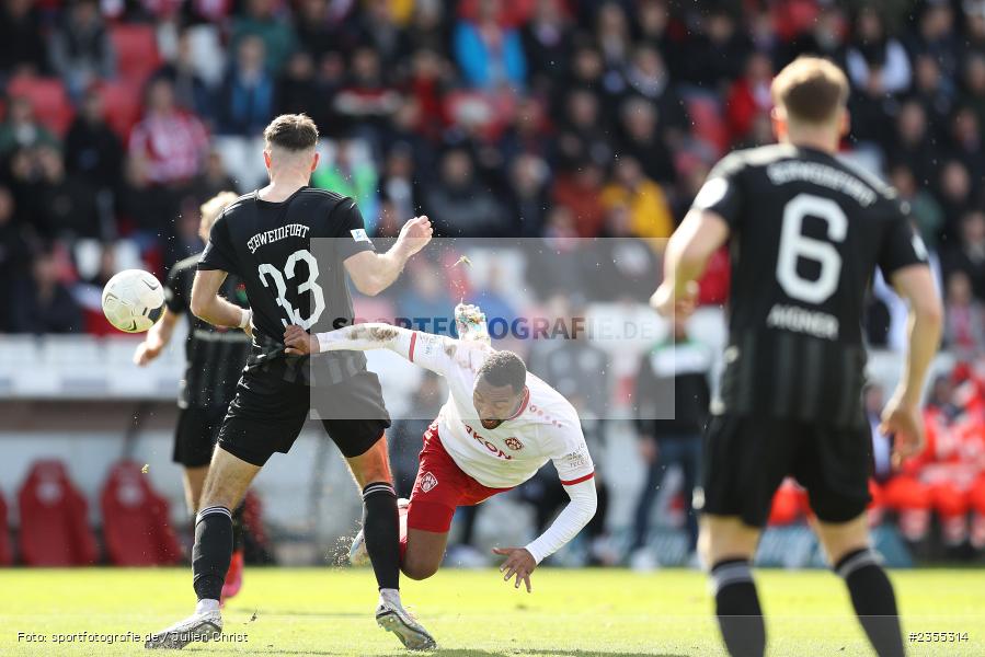 Saliou Sané, AKON Arena, Würzburg, 25.03.2023, sport, action, Fussball, BFV, 29. Spieltag, Derby, Regionalliga Bayern, FWK, FC05, 1. FC Schweinfurt, FC Würzburger Kickers - Bild-ID: 2355314