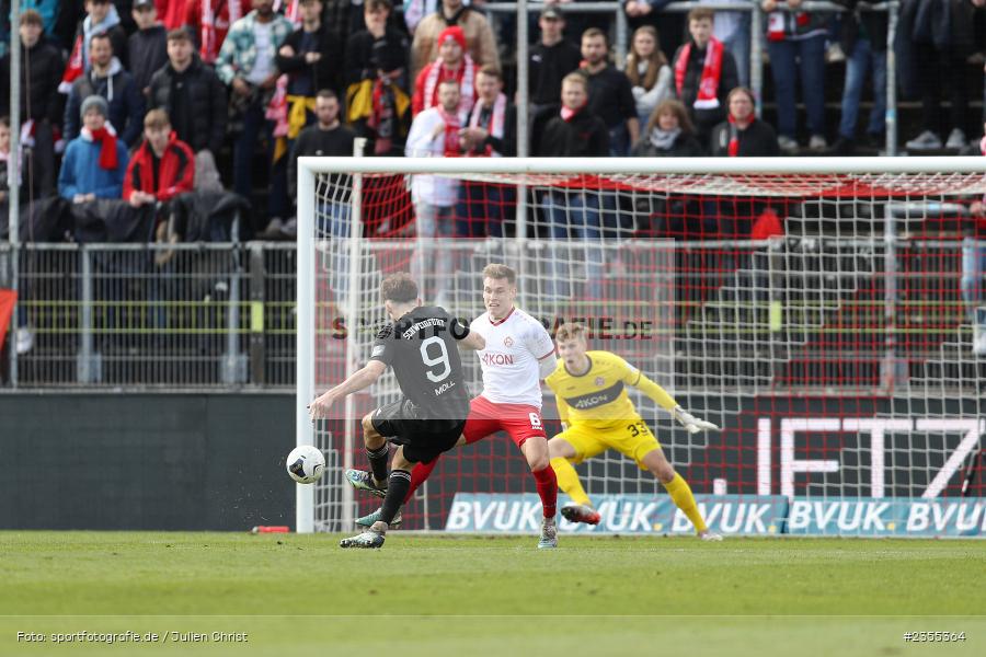 Pascal Moll, AKON Arena, Würzburg, 25.03.2023, sport, action, Fussball, BFV, 29. Spieltag, Derby, Regionalliga Bayern, FWK, FC05, 1. FC Schweinfurt, FC Würzburger Kickers - Bild-ID: 2355364