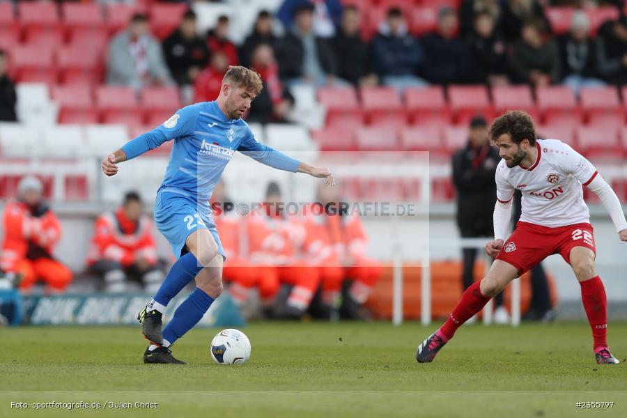 Hannes Pöschl, AKON Arena, Würzburg, 28.03.2023, sport, action, Fussball, BFV, BFV-Verbandspokal Halbfinale, FVI, FWK, FV Illertissen, FC Würzburger Kickers - Bild-ID: 2355797