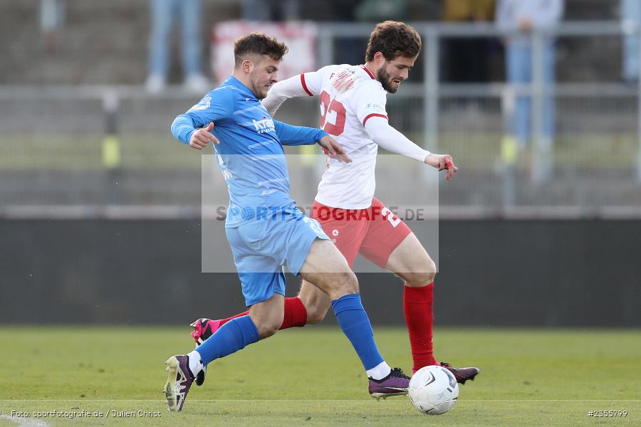 Hannes Pöschl, AKON Arena, Würzburg, 28.03.2023, sport, action, Fussball, BFV, BFV-Verbandspokal Halbfinale, FVI, FWK, FV Illertissen, FC Würzburger Kickers - Bild-ID: 2355799
