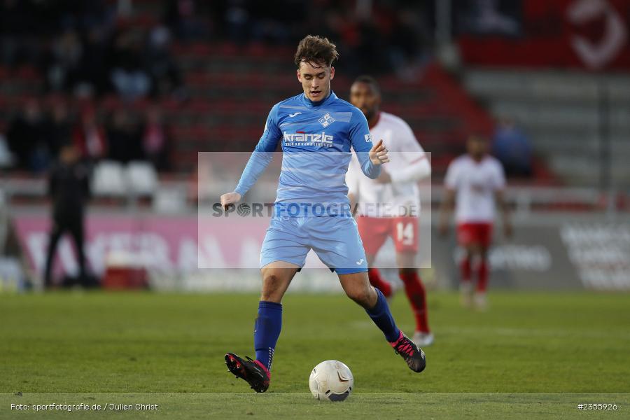 Elias Rudolf Herzig, AKON Arena, Würzburg, 28.03.2023, sport, action, Fussball, BFV, BFV-Verbandspokal Halbfinale, FVI, FWK, FV Illertissen, FC Würzburger Kickers - Bild-ID: 2355926
