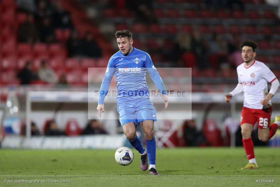 Yannick Glessing, AKON Arena, Würzburg, 28.03.2023, sport, action, Fussball, BFV, BFV-Verbandspokal Halbfinale, FVI, FWK, FV Illertissen, FC Würzburger Kickers - Bild-ID: 2356088