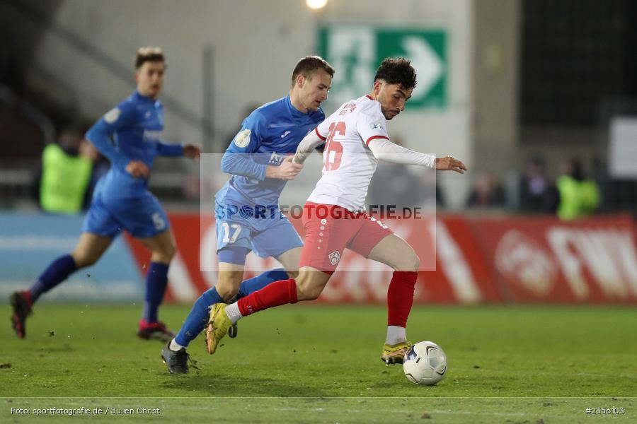 Domenico Alberico, AKON Arena, Würzburg, 28.03.2023, sport, action, Fussball, BFV, BFV-Verbandspokal Halbfinale, FVI, FWK, FV Illertissen, FC Würzburger Kickers - Bild-ID: 2356103