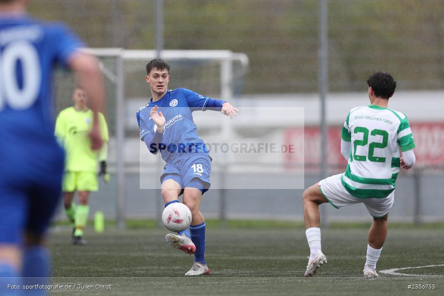 Nils Kuß, Sepp-Endres-Sportanlage, Würzburg, 02.04.2023, sport, action, BFV, Fussball, U19 Bayernliga, SGF, FV04, SpVgg Greuther Fürth, Würzburger FV 04 - Bild-ID: 2356733 Nils Kuß, Sepp-Endres-Sportanlage, Würzburg, 02.04.2023, sport, action, BFV, Fussball, U19 Bayernliga, SGF, FV04, SpVgg Greuther Fürth, Würzburger FV 04 - Bild-ID: 2356733