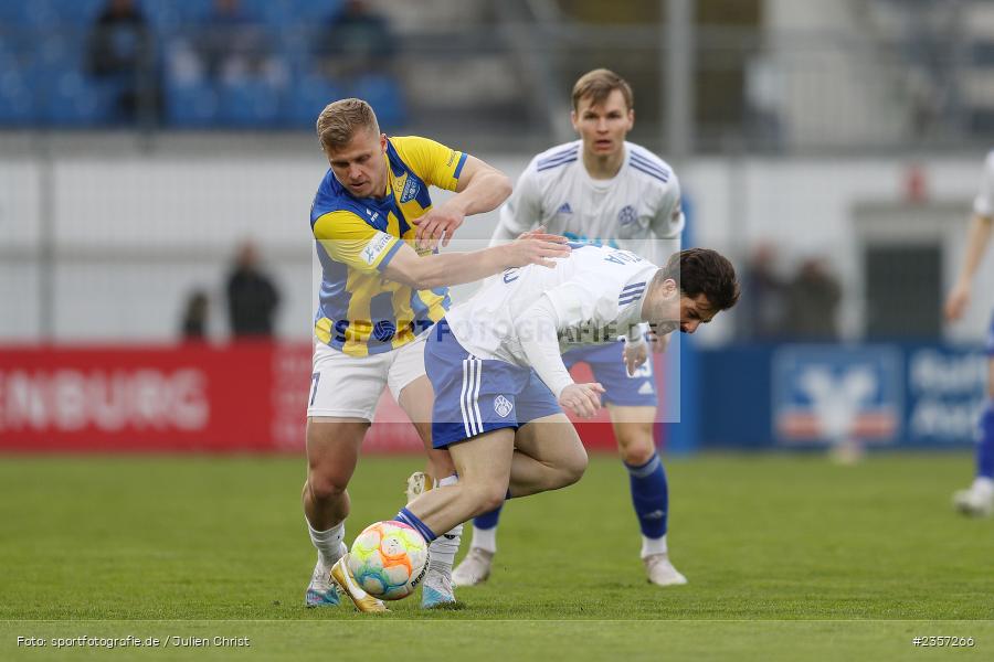 Clay Verkaj, Stadion am Schönbusch, Aschaffenburg, 06.04.2023, sport, action, BFV, Fussball, 30. Spieltag, Regionalliga Bayern, FCP, SVA, FC Pipinsried, SV Viktoria Aschaffenburg - Bild-ID: 2357266