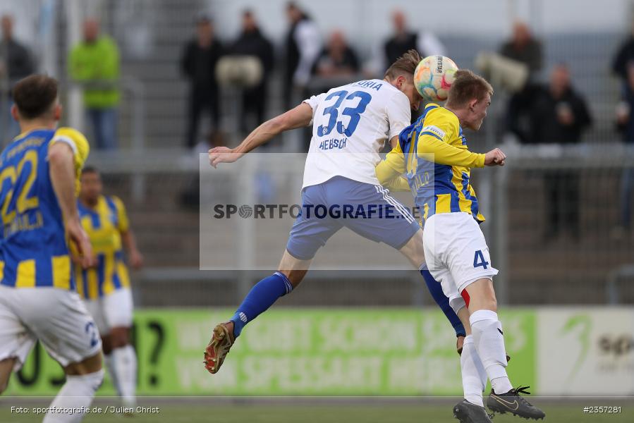 Nicolas Hebisch, Stadion am Schönbusch, Aschaffenburg, 06.04.2023, sport, action, BFV, Fussball, 30. Spieltag, Regionalliga Bayern, FCP, SVA, FC Pipinsried, SV Viktoria Aschaffenburg - Bild-ID: 2357281