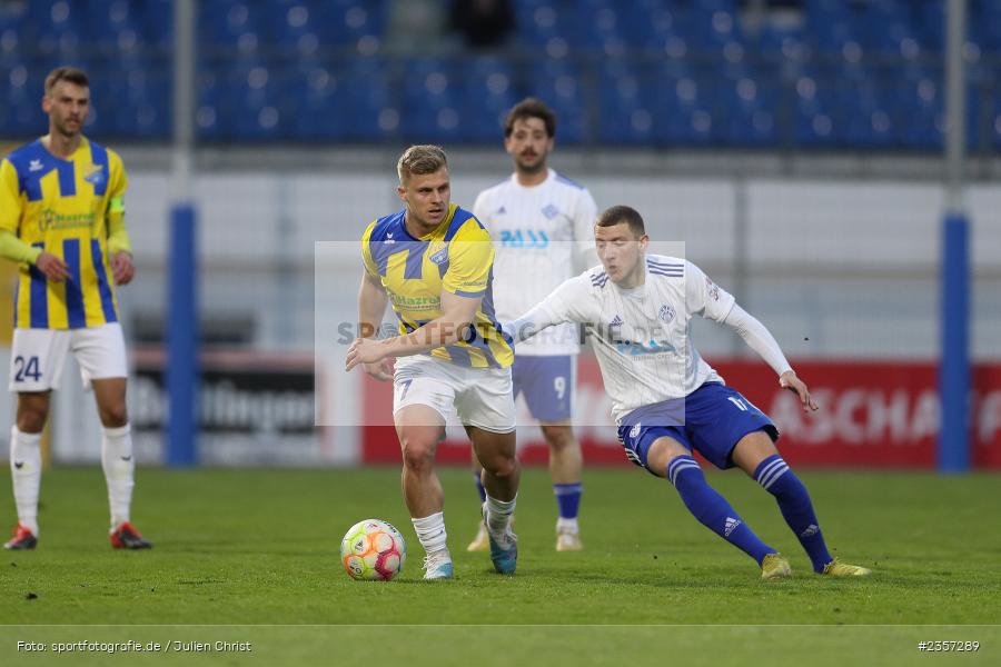 Belmin Idrizovic, Stadion am Schönbusch, Aschaffenburg, 06.04.2023, sport, action, BFV, Fussball, 30. Spieltag, Regionalliga Bayern, FCP, SVA, FC Pipinsried, SV Viktoria Aschaffenburg - Bild-ID: 2357289