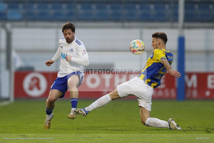 Clay Verkaj, Stadion am Schönbusch, Aschaffenburg, 06.04.2023, sport, action, BFV, Fussball, 30. Spieltag, Regionalliga Bayern, FCP, SVA, FC Pipinsried, SV Viktoria Aschaffenburg - Bild-ID: 2357290