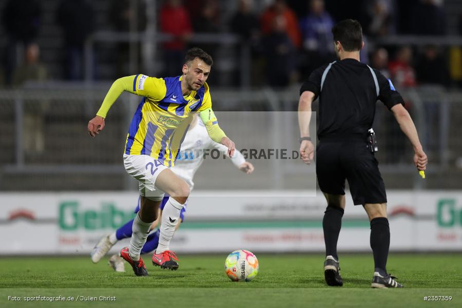 Marin Pudic, Stadion am Schönbusch, Aschaffenburg, 06.04.2023, sport, action, BFV, Fussball, 30. Spieltag, Regionalliga Bayern, FCP, SVA, FC Pipinsried, SV Viktoria Aschaffenburg - Bild-ID: 2357359 Marin Pudic, Stadion am Schönbusch, Aschaffenburg, 06.04.2023, sport, action, BFV, Fussball, 30. Spieltag, Regionalliga Bayern, FCP, SVA, FC Pipinsried, SV Viktoria Aschaffenburg - Bild-ID: 2357359