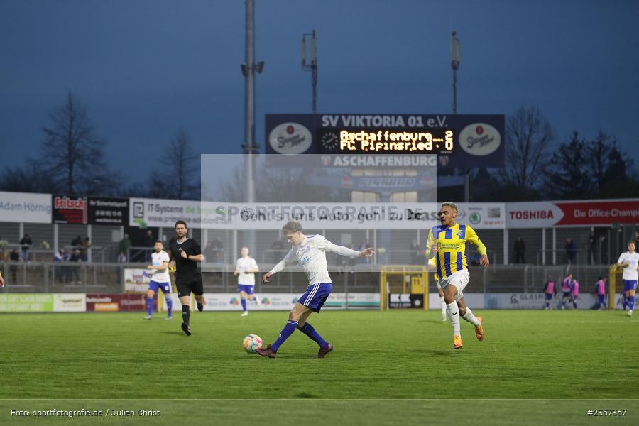 Benedict Laverty, Stadion am Schönbusch, Aschaffenburg, 06.04.2023, sport, action, BFV, Fussball, 30. Spieltag, Regionalliga Bayern, FCP, SVA, FC Pipinsried, SV Viktoria Aschaffenburg - Bild-ID: 2357367