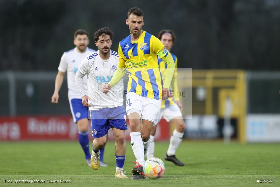 Marin Pudic, Stadion am Schönbusch, Aschaffenburg, 06.04.2023, sport, action, BFV, Fussball, 30. Spieltag, Regionalliga Bayern, FCP, SVA, FC Pipinsried, SV Viktoria Aschaffenburg - Bild-ID: 2357397