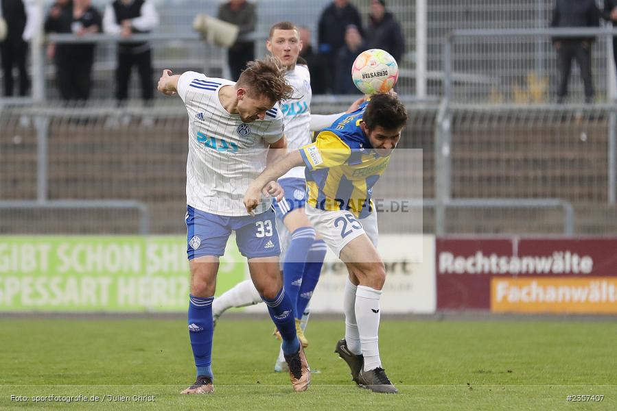 Nicolas Hebisch, Stadion am Schönbusch, Aschaffenburg, 06.04.2023, sport, action, BFV, Fussball, 30. Spieltag, Regionalliga Bayern, FCP, SVA, FC Pipinsried, SV Viktoria Aschaffenburg - Bild-ID: 2357407