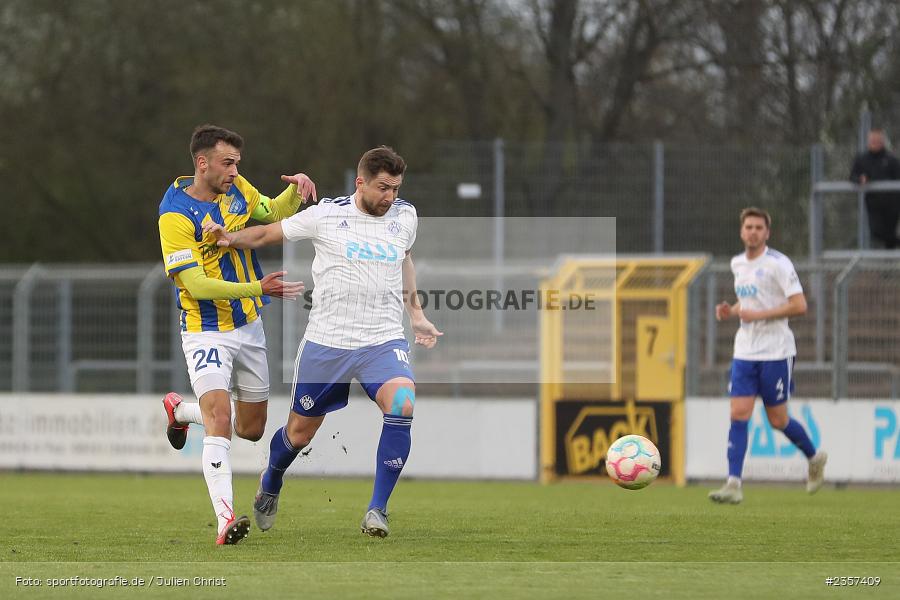 Benjamin Baier, Stadion am Schönbusch, Aschaffenburg, 06.04.2023, sport, action, BFV, Fussball, 30. Spieltag, Regionalliga Bayern, FCP, SVA, FC Pipinsried, SV Viktoria Aschaffenburg - Bild-ID: 2357409