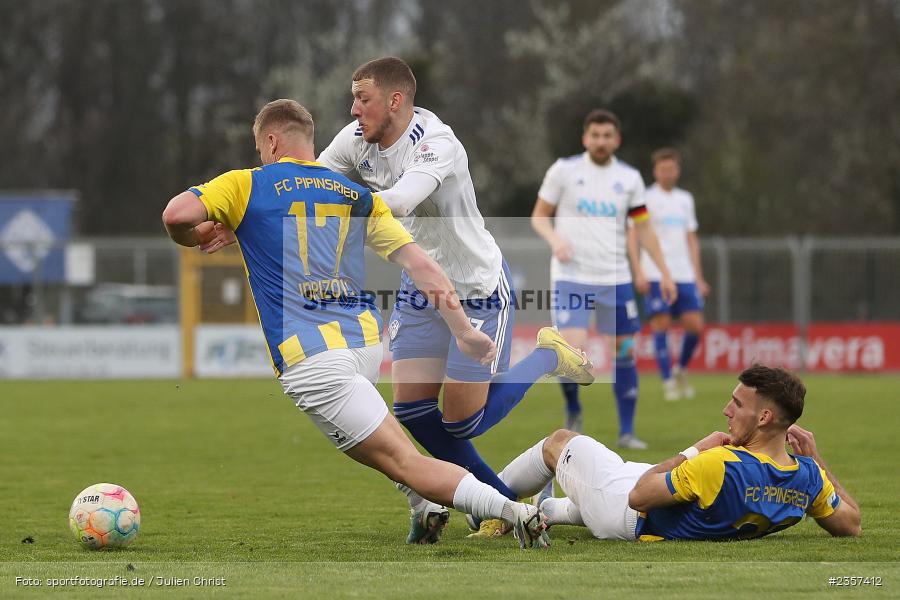Niklas Meyer, Stadion am Schönbusch, Aschaffenburg, 06.04.2023, sport, action, BFV, Fussball, 30. Spieltag, Regionalliga Bayern, FCP, SVA, FC Pipinsried, SV Viktoria Aschaffenburg - Bild-ID: 2357412