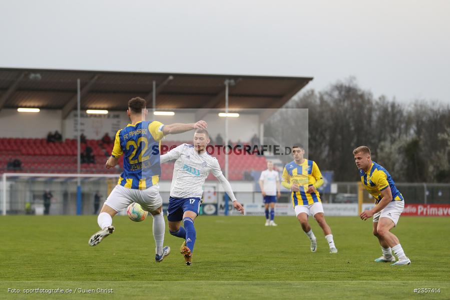 Niklas Meyer, Stadion am Schönbusch, Aschaffenburg, 06.04.2023, sport, action, BFV, Fussball, 30. Spieltag, Regionalliga Bayern, FCP, SVA, FC Pipinsried, SV Viktoria Aschaffenburg - Bild-ID: 2357414